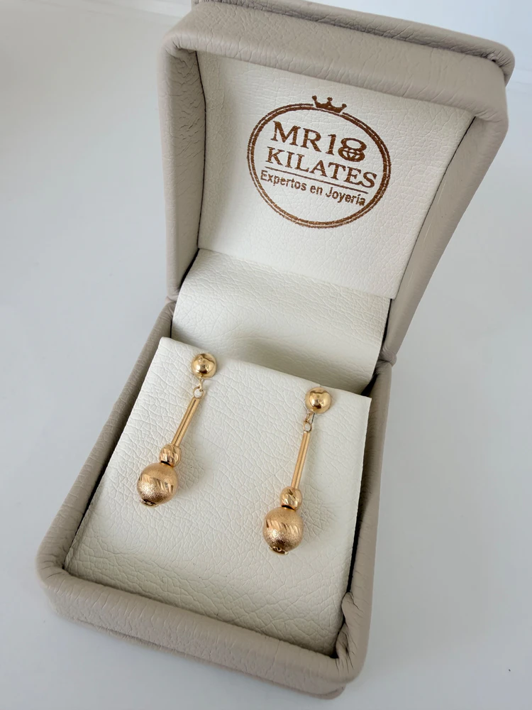 Aretes colgantes de balines diamantados — foto 1