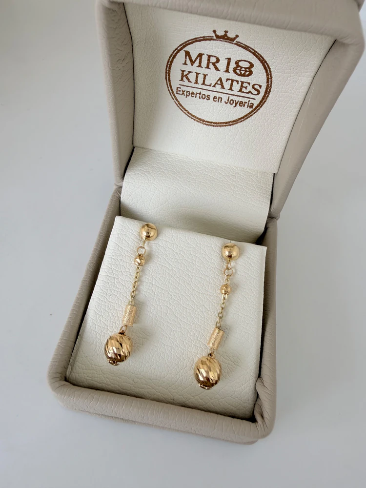 Aretes canutillos y balines diamantados — foto 1